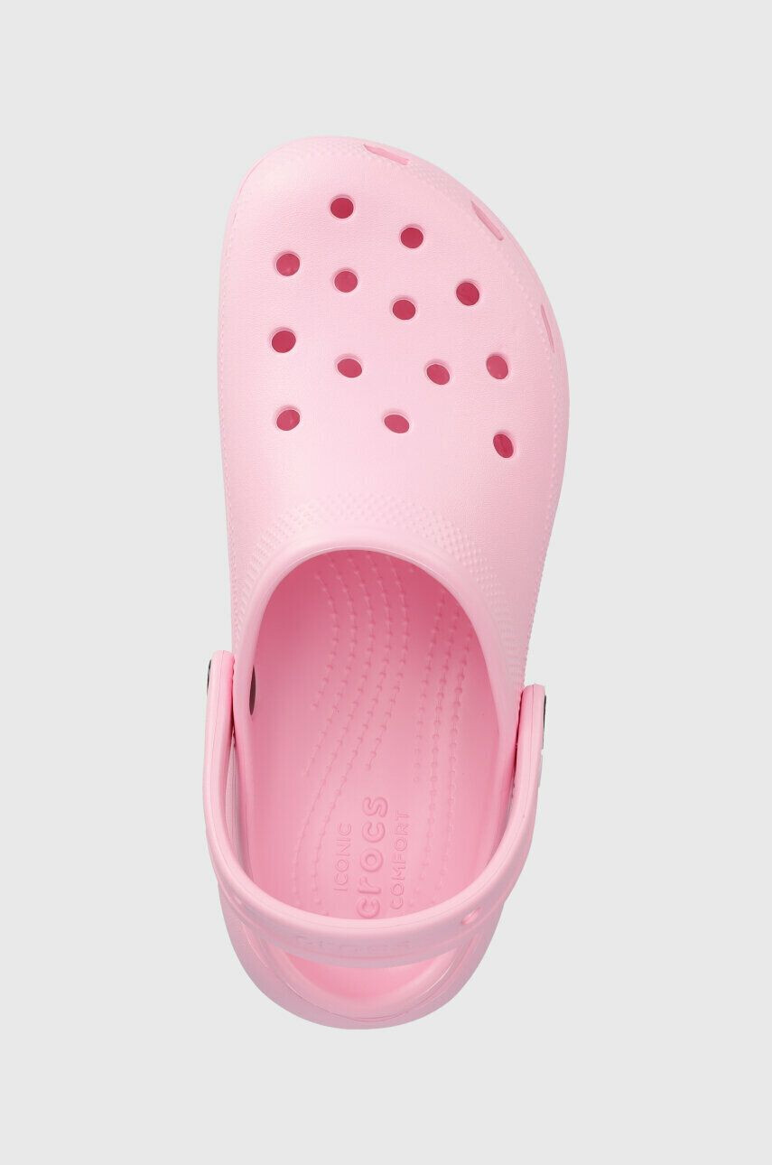 Crocs Natikači CLASSIC PLATFORM CLOG WOMEN ženski roza barva 206750 - Pepit.si