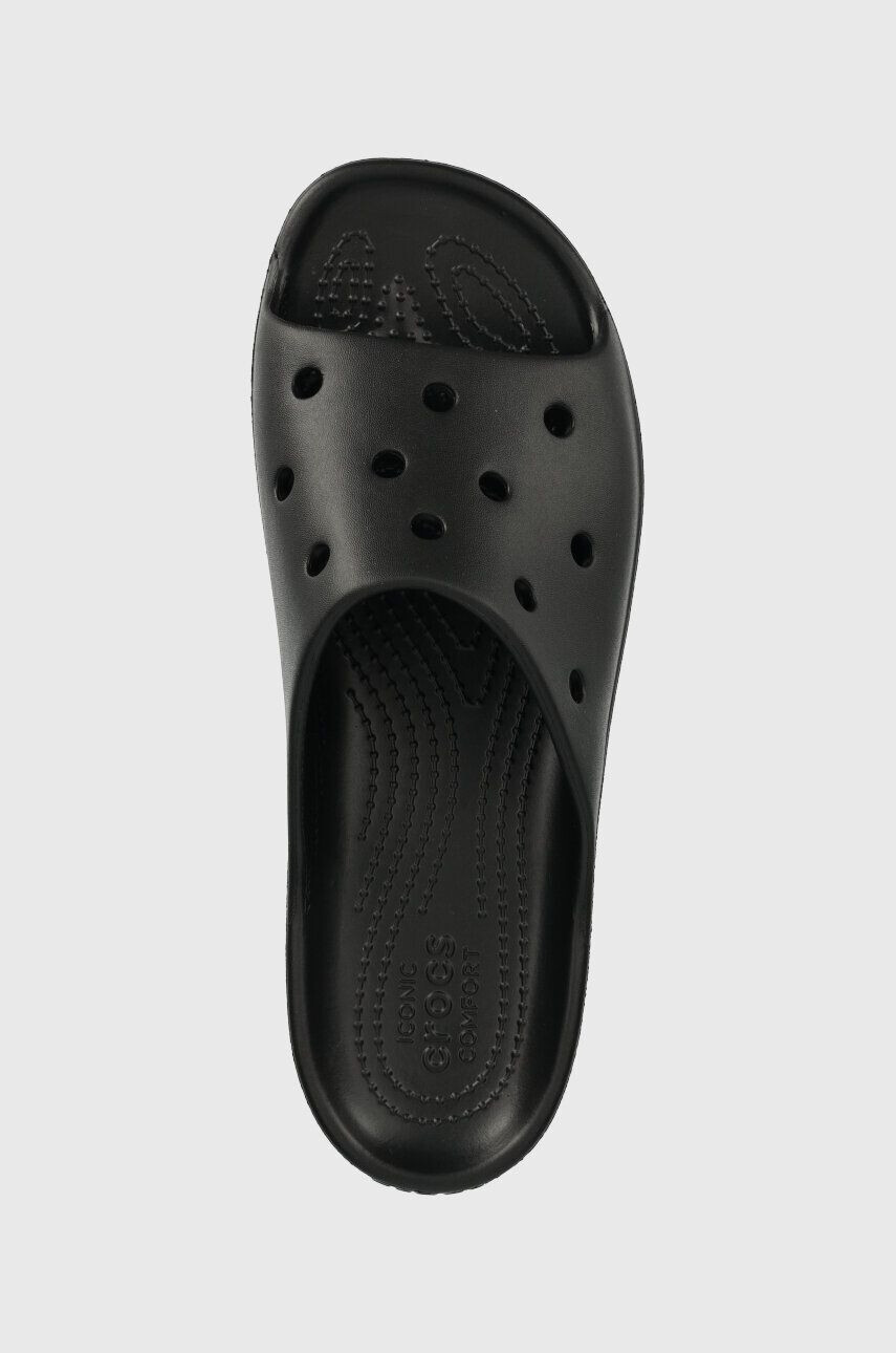 Crocs Natikači Classic Platform Slide ženski črna barva 208180 - Pepit.si