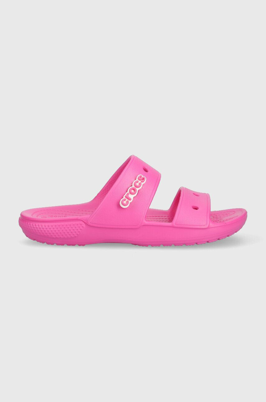 Crocs Natikači Classic Sandal ženski roza barva 206761 - Pepit.si