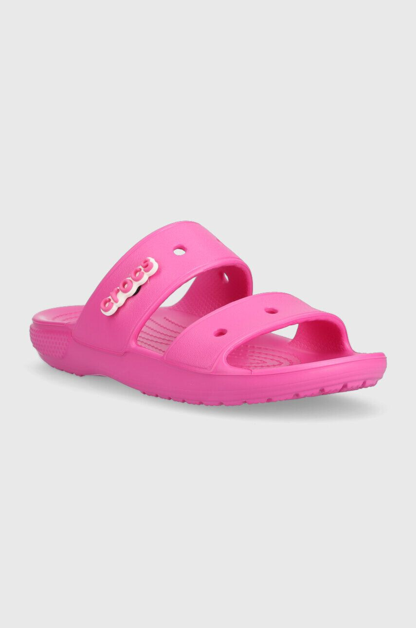 Crocs Natikači Classic Sandal ženski roza barva 206761 - Pepit.si