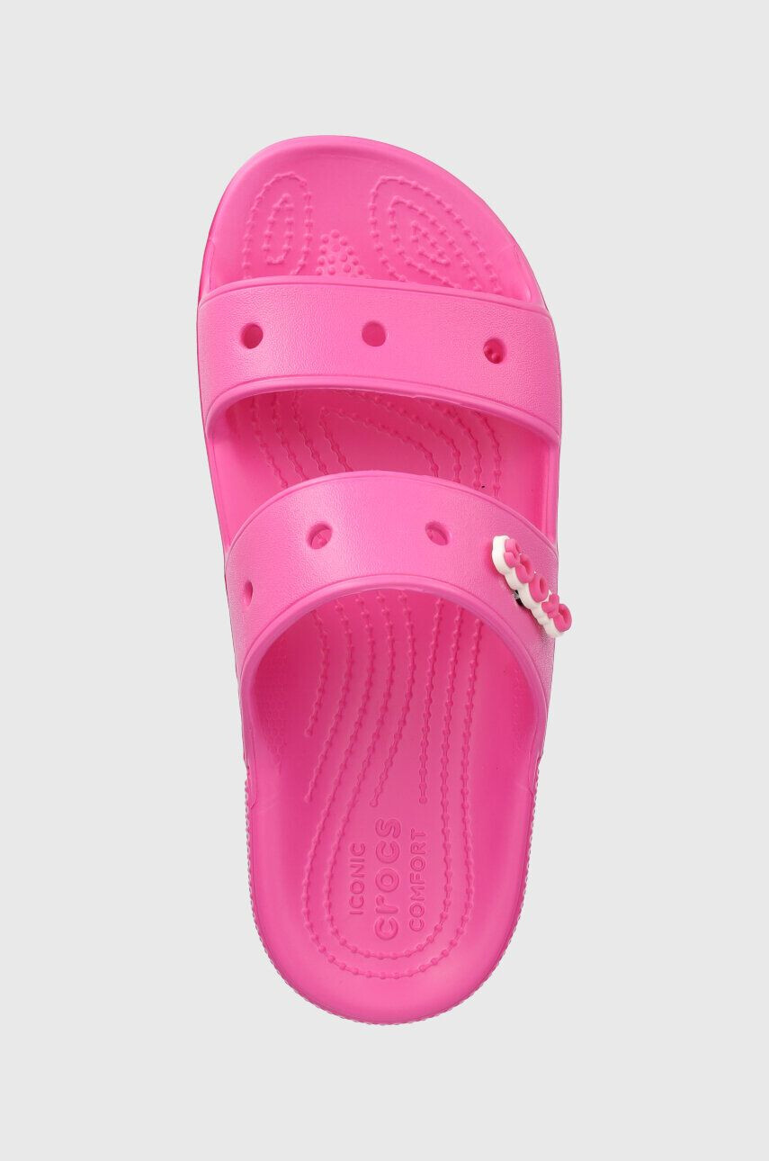 Crocs Natikači Classic Sandal ženski roza barva 206761 - Pepit.si