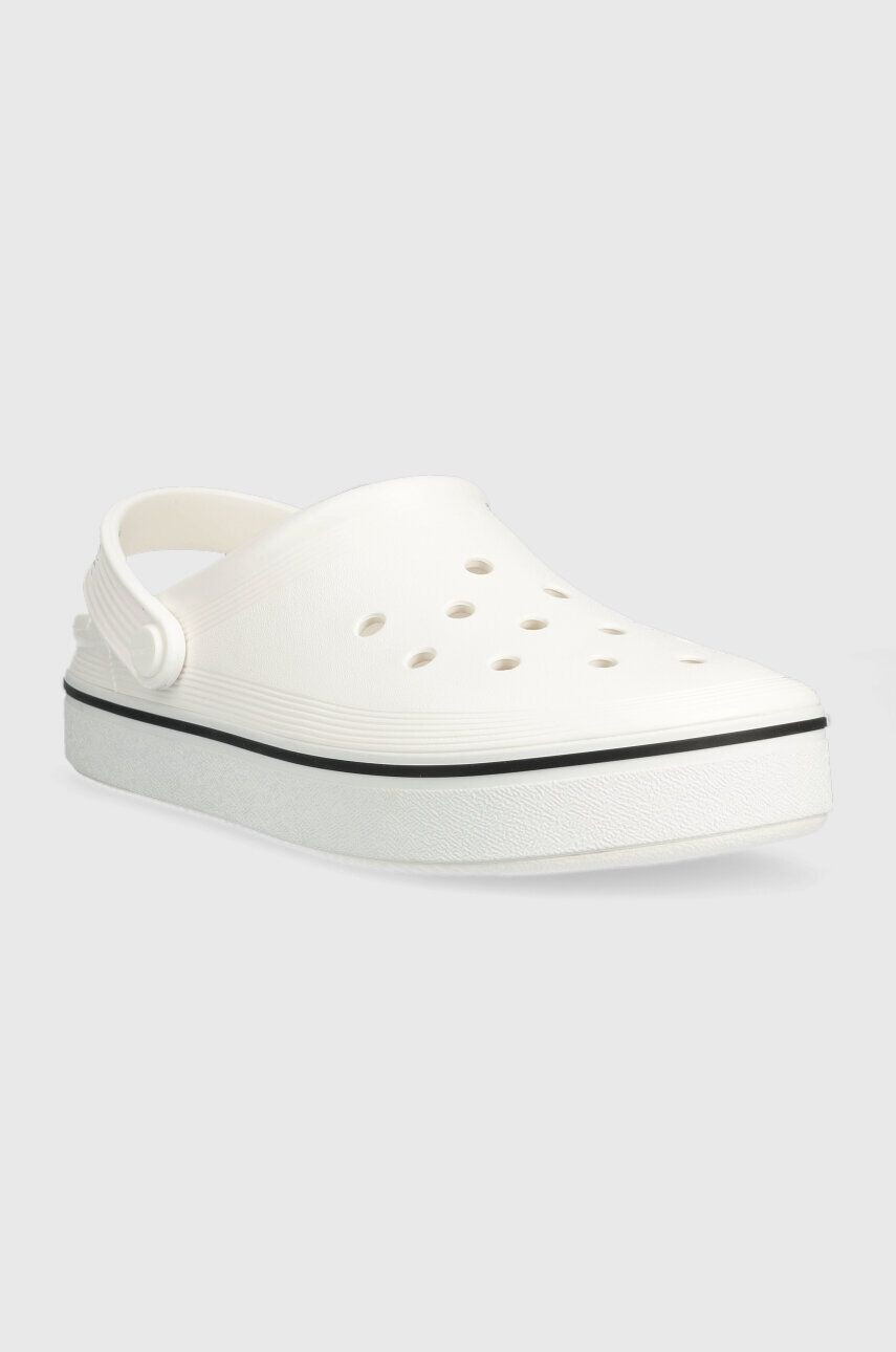 Crocs Natikači Crocband Clean Clog bela barva 208371 - Pepit.si