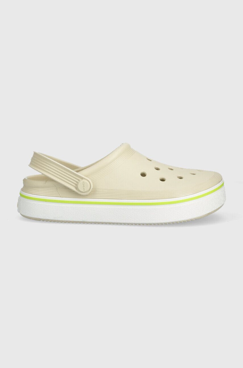 Crocs Natikači Crocband Clean Clog ženski bež barva 208371 - Pepit.si