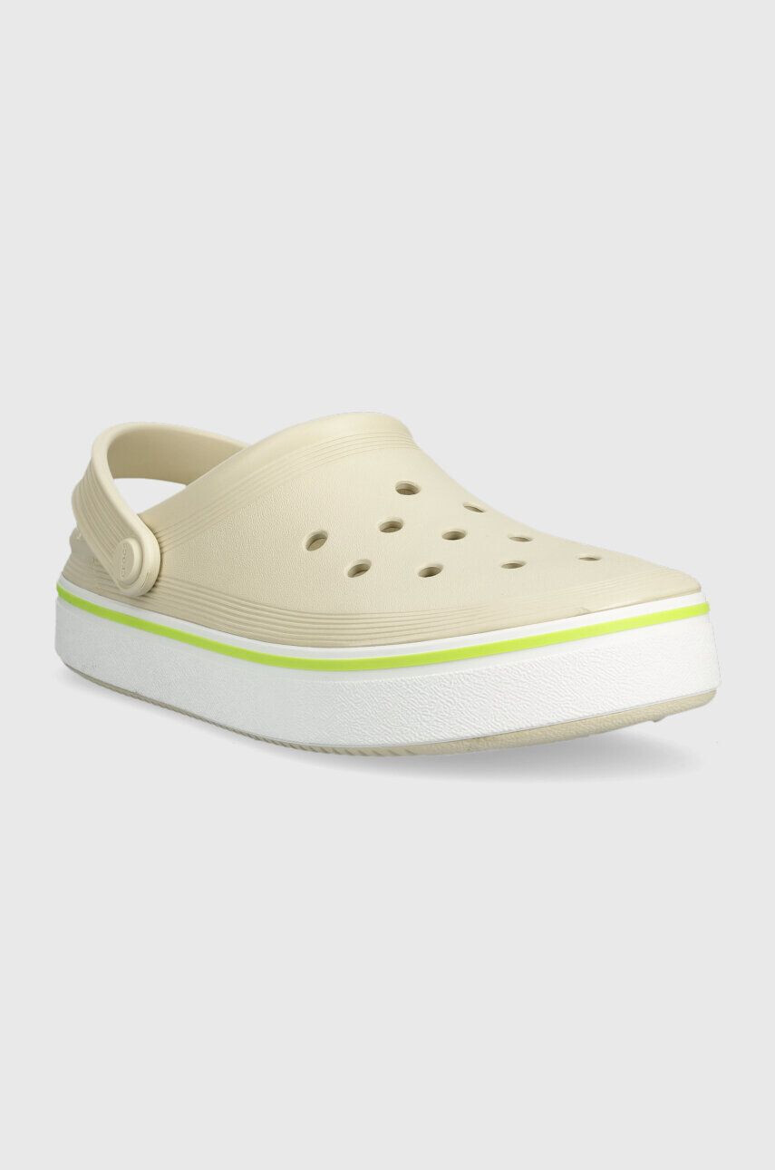 Crocs Natikači Crocband Clean Clog ženski bež barva 208371 - Pepit.si