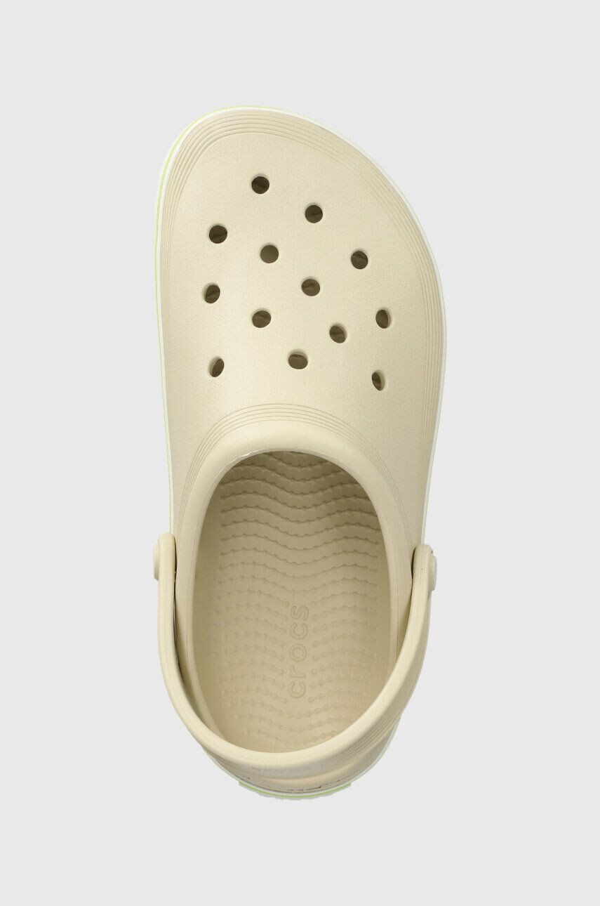 Crocs Natikači Crocband Clean Clog ženski bež barva 208371 - Pepit.si