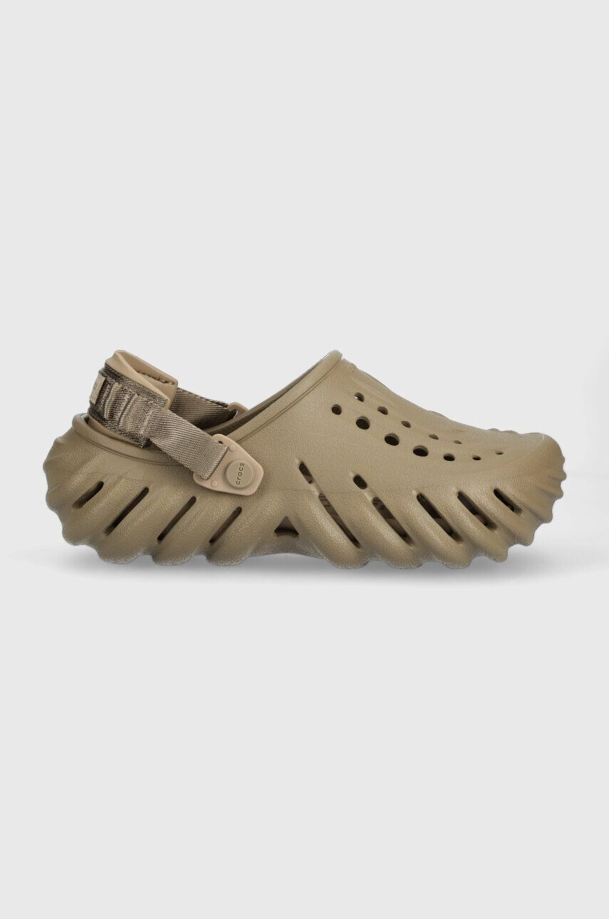 Crocs Natikači Echo Clog rjava barva 207937 - Pepit.si