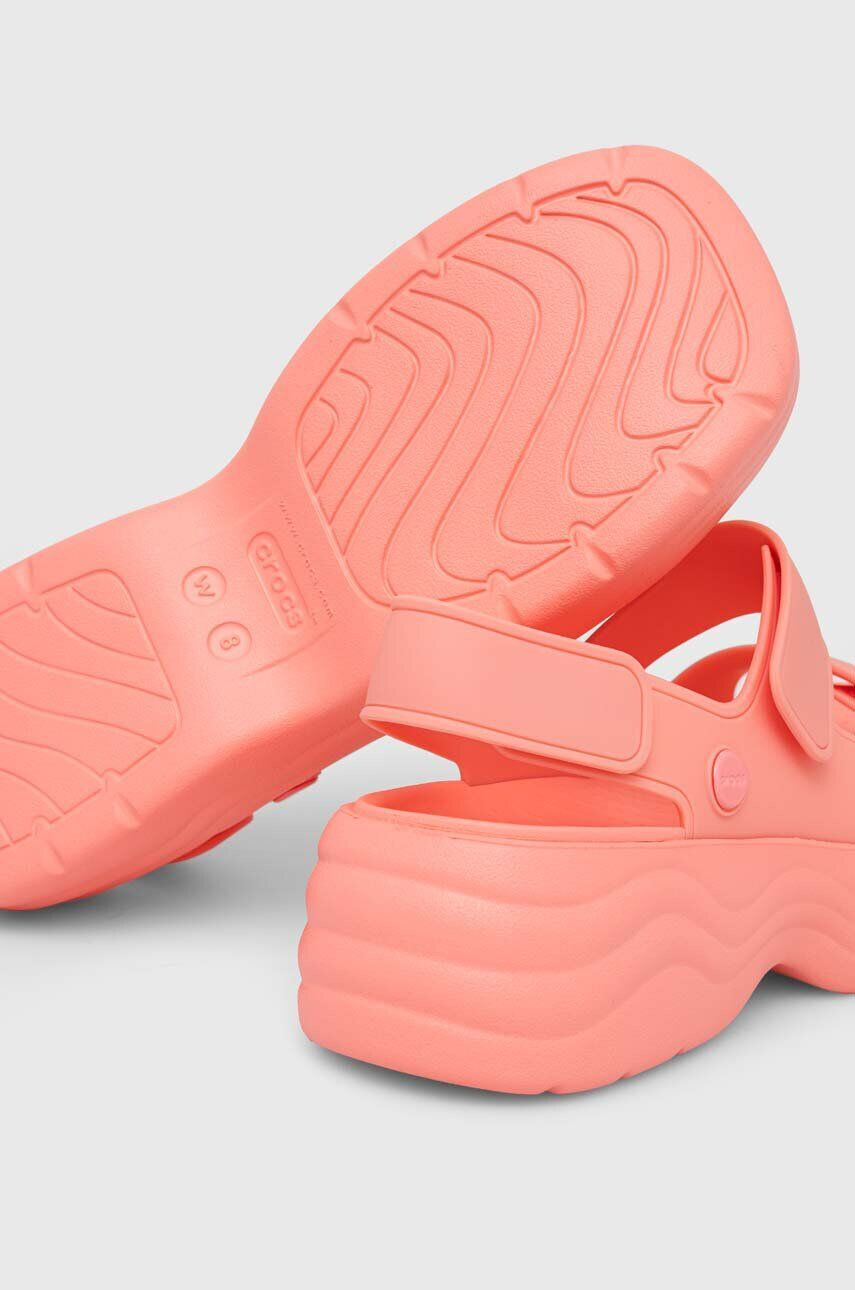 Crocs Sandali Skyline Slide ženski oranžna barva 208183 - Pepit.si