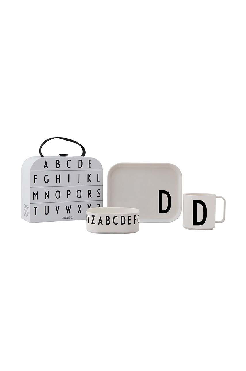 Design Letters Otroški komplet za zajtrk Classics in a suitcase D 4-pack - Pepit.si