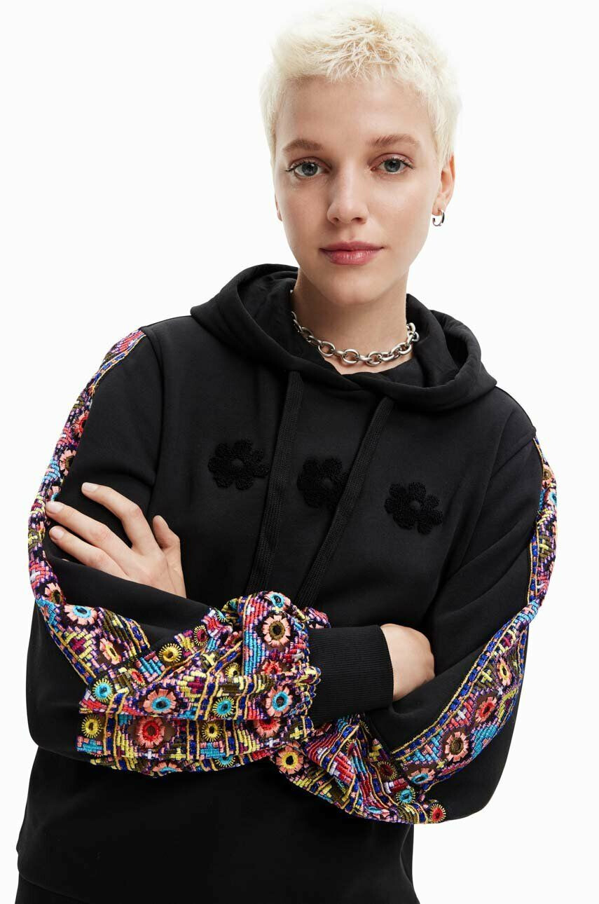 Desigual Bluza črna barva - Pepit.si