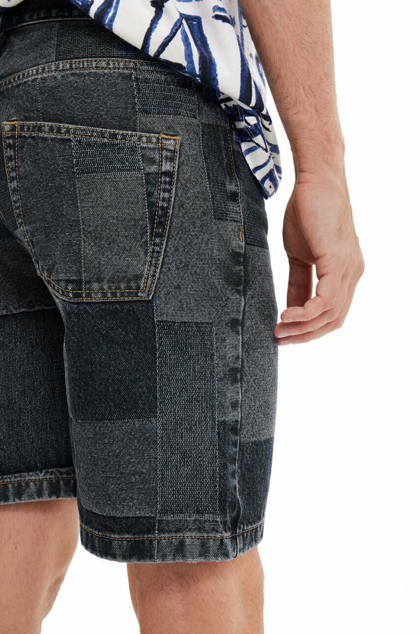 Desigual Jeans kratke hlače ženski črna barva - Pepit.si