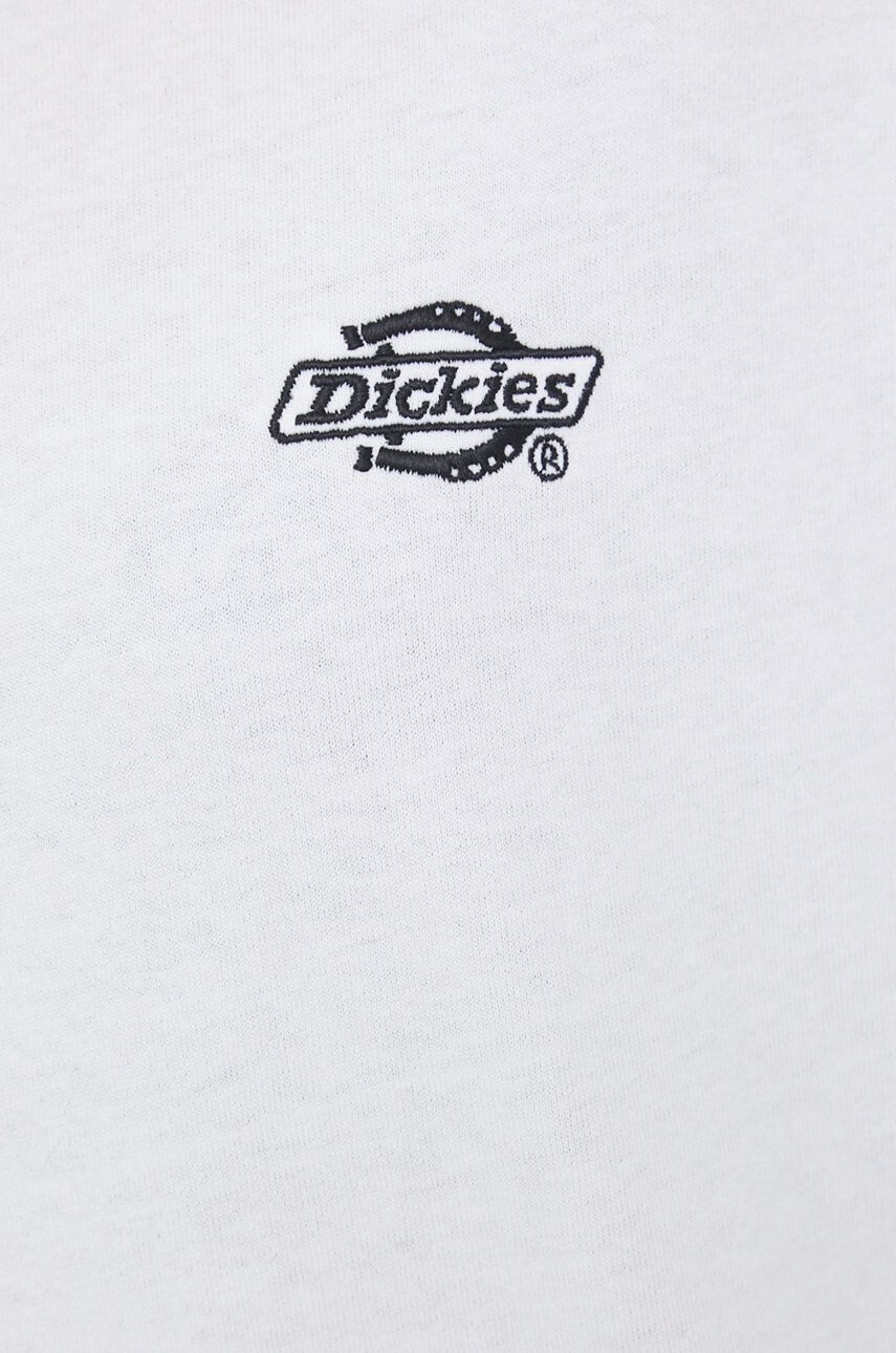 Dickies Bombažna majica z dolgimi rokavi bela barva - Pepit.si