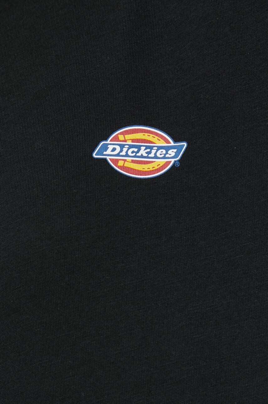 Dickies Majica z dolgimi rokavi ženski črna barva - Pepit.si