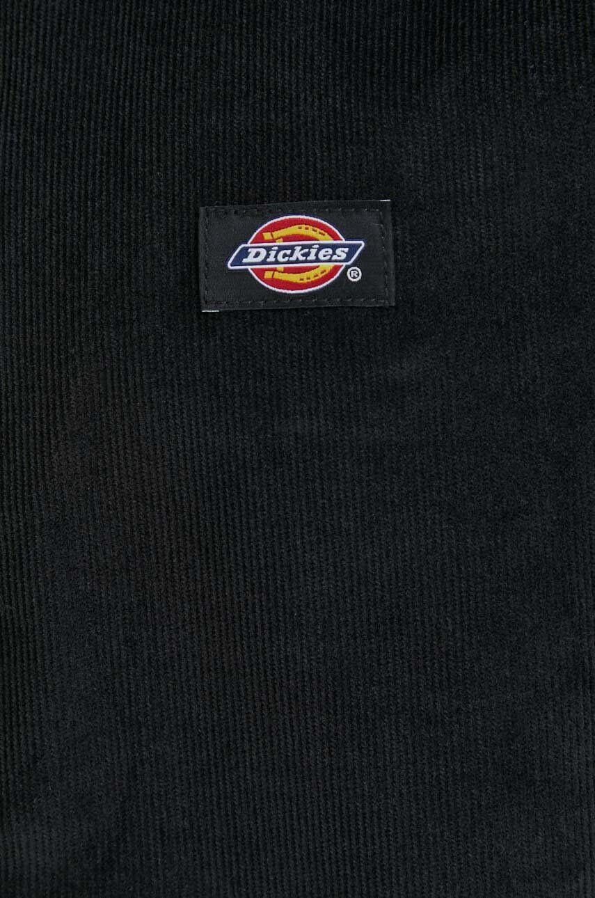 Dickies Srajca iz rebrastega žameta črna barva - Pepit.si