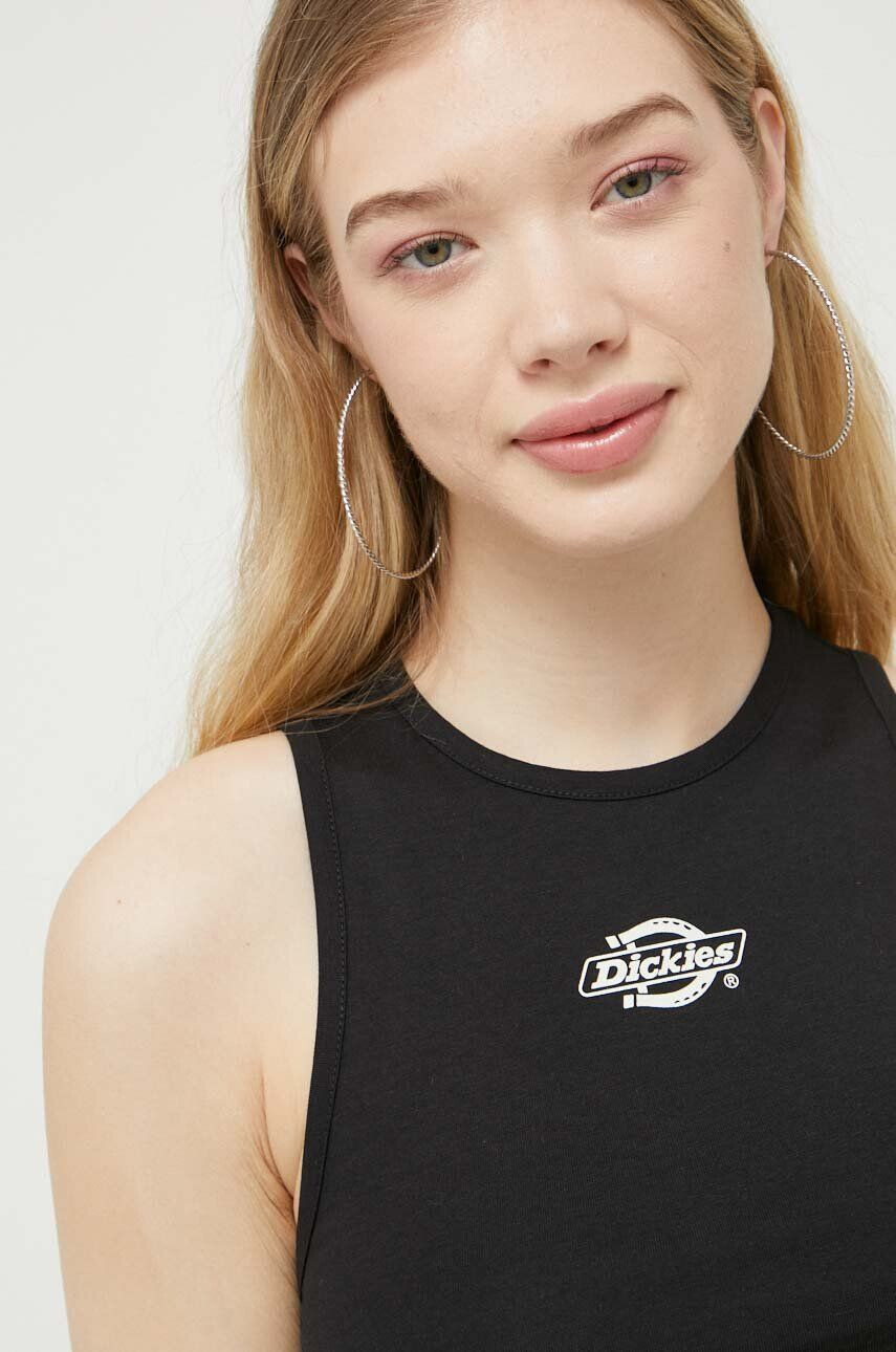 Dickies Top ženski črna barva - Pepit.si