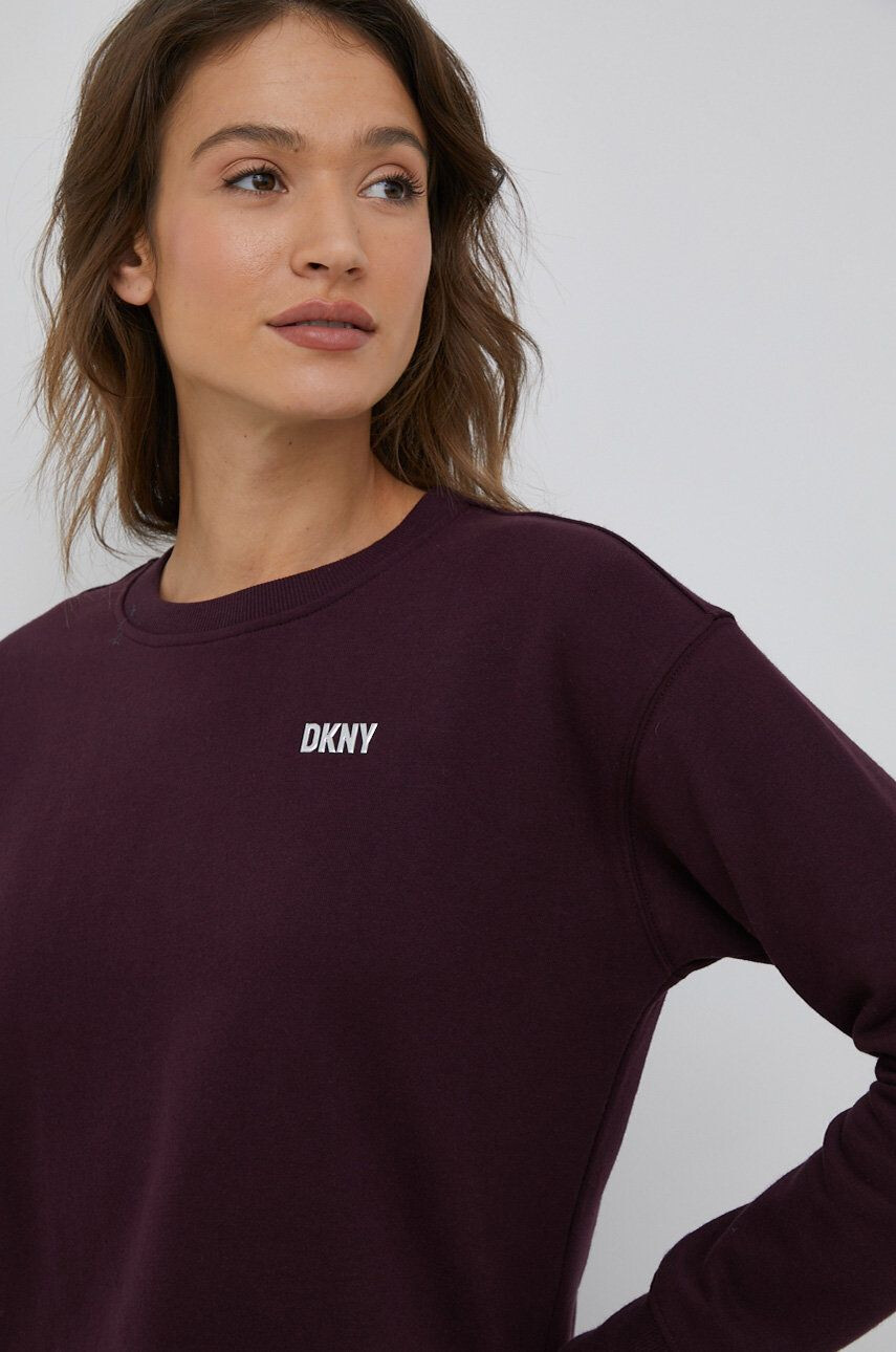 DKNY Bluza ženska vijolična barva - Pepit.si