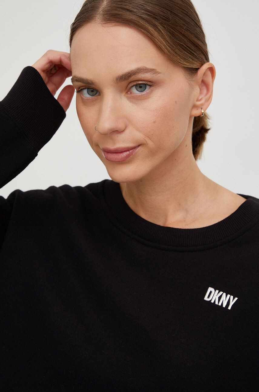 DKNY Bluza ženska črna barva - Pepit.si