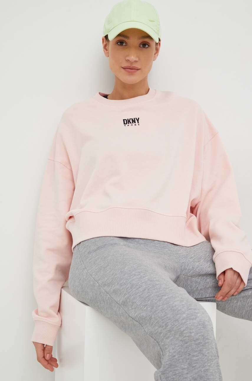 DKNY Bluza ženska roza barva - Pepit.si