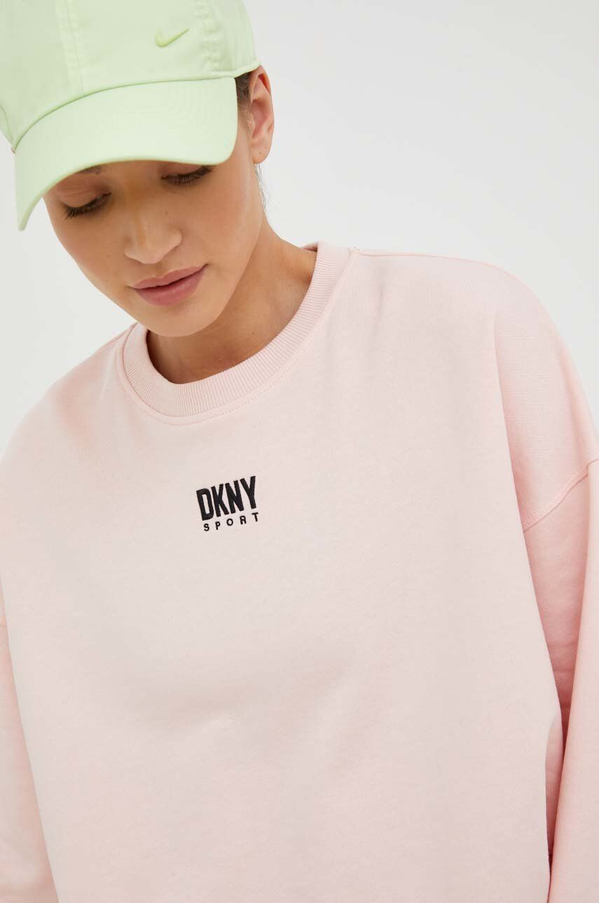 DKNY Bluza ženska roza barva - Pepit.si