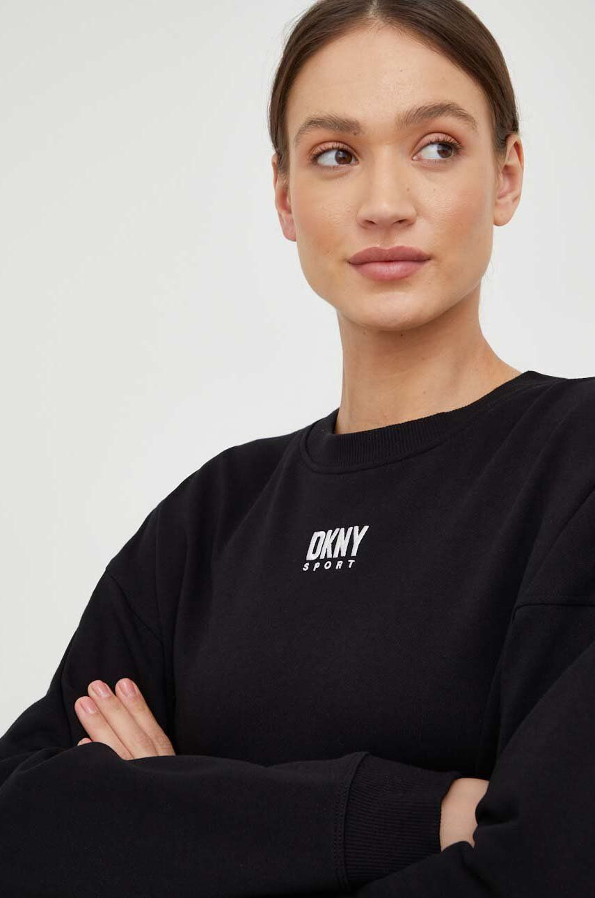 DKNY Bluza ženska črna barva - Pepit.si