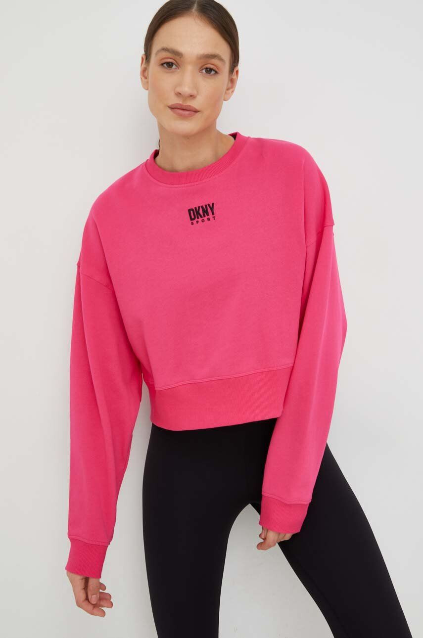 DKNY Bluza ženska roza barva - Pepit.si