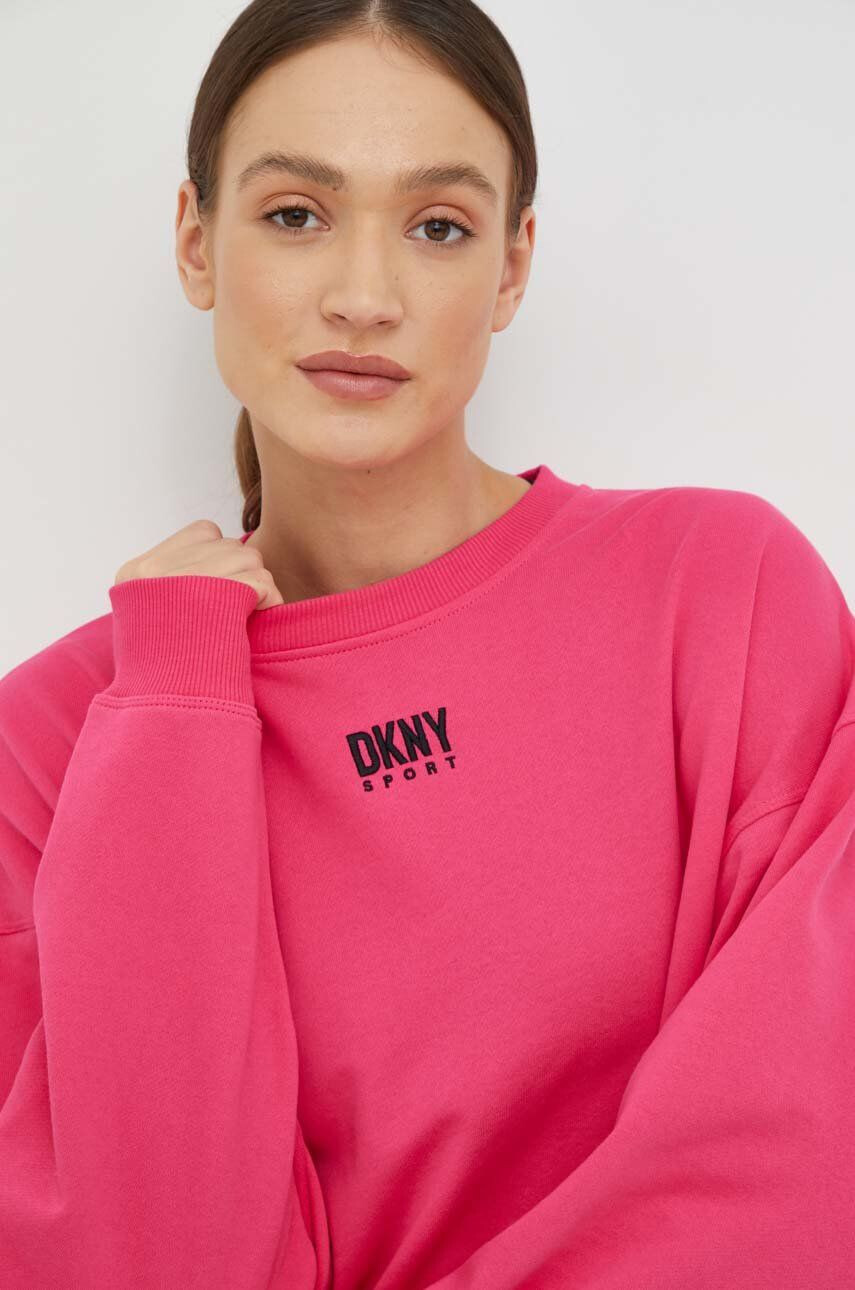 DKNY Bluza ženska roza barva - Pepit.si