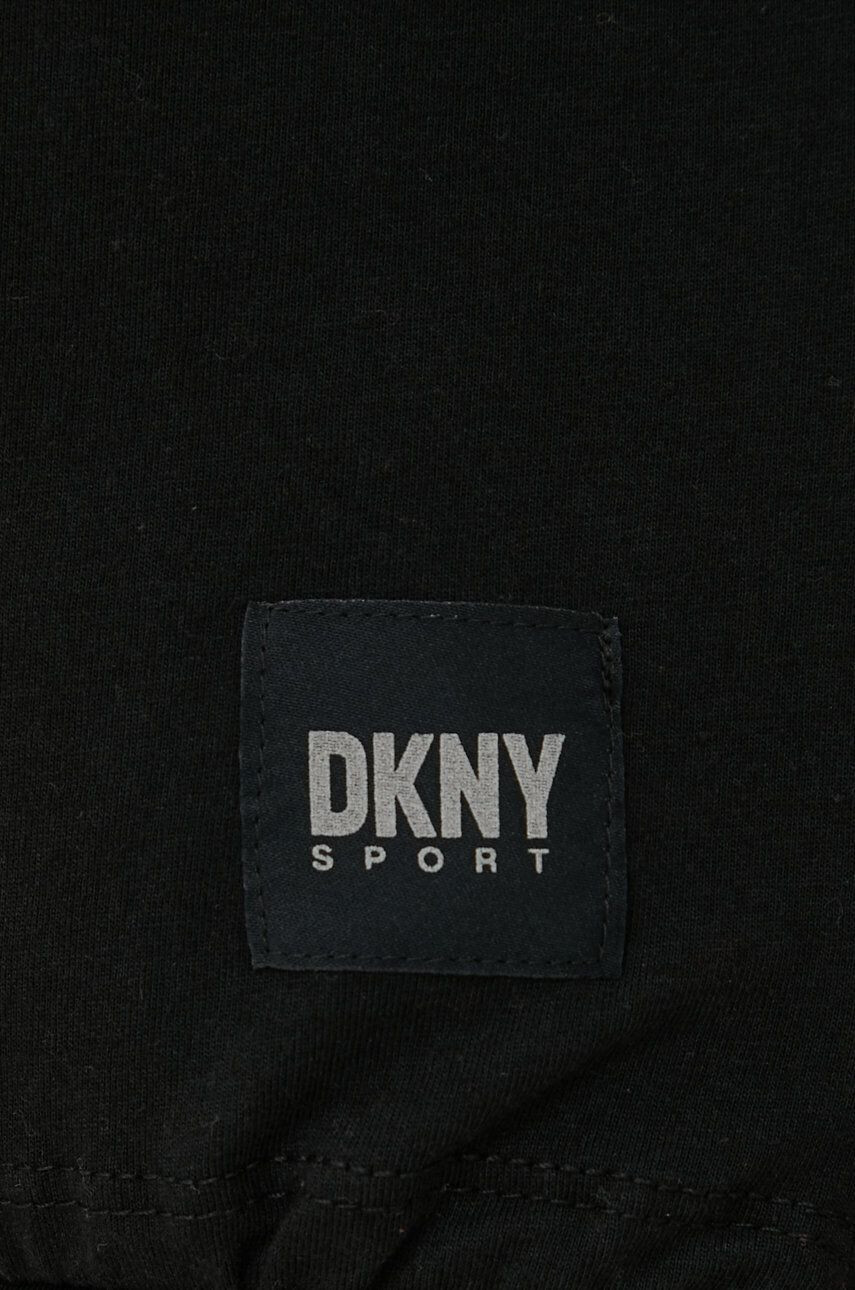 DKNY Bombažna mikica ženska črna barva - Pepit.si