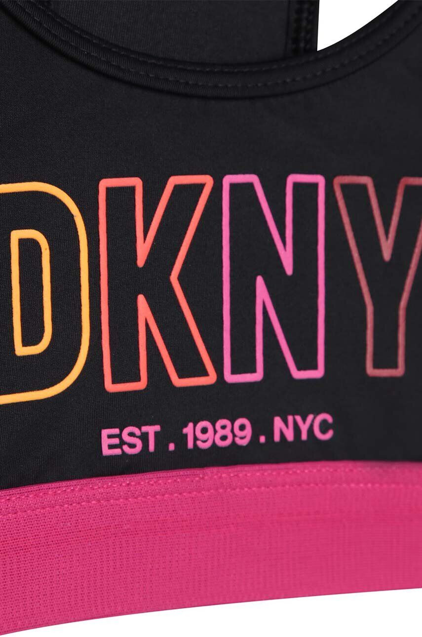 DKNY Dvodelne otroške kopalke črna barva - Pepit.si