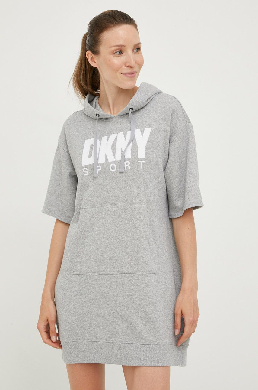 DKNY Obleka siva barva - Pepit.si