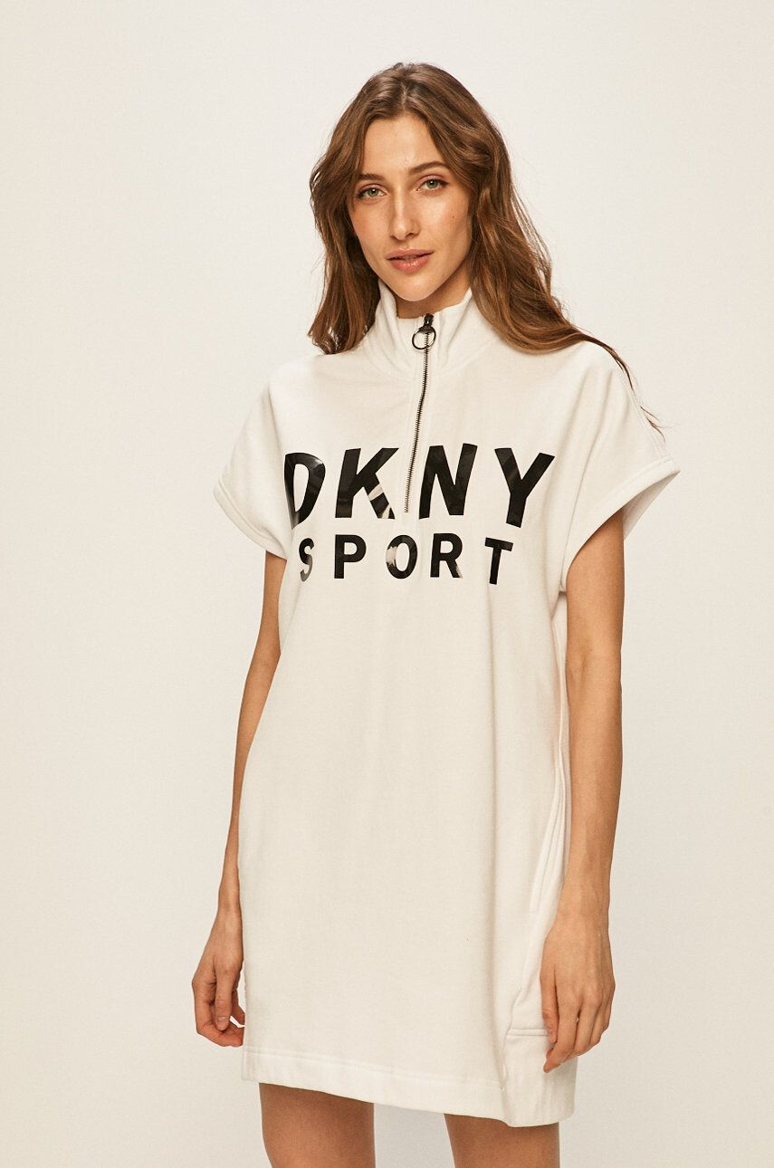 DKNY Obleka bela barva - Pepit.si