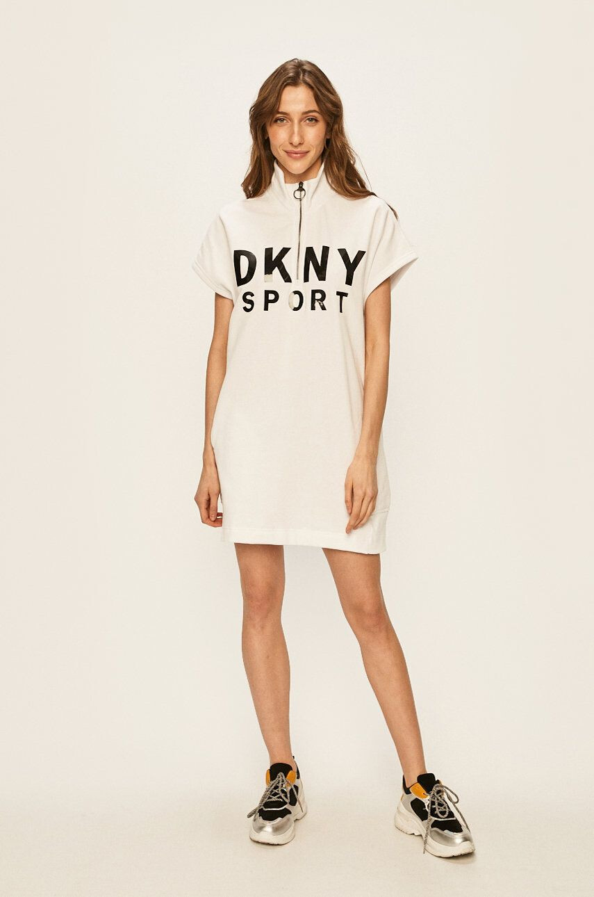 DKNY Obleka bela barva - Pepit.si