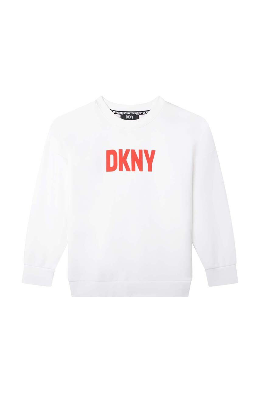 DKNY Otroški pulover bela barva - Pepit.si