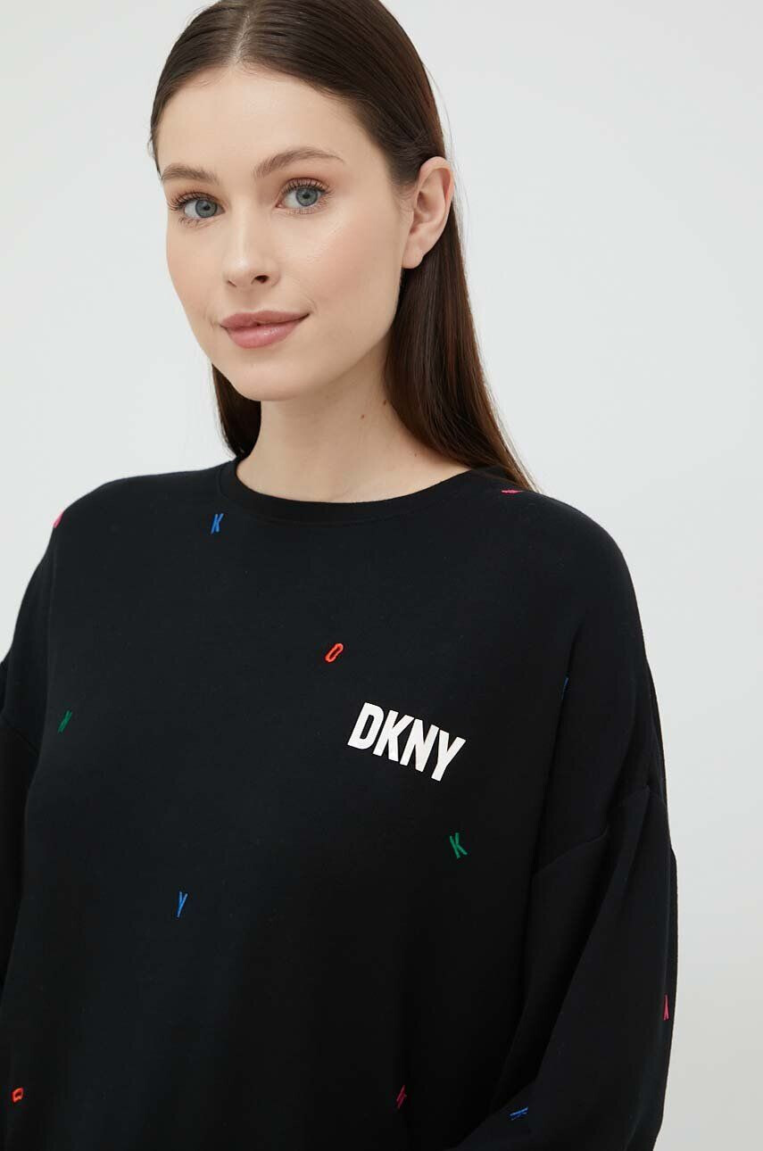 DKNY Pulover lounge črna barva - Pepit.si