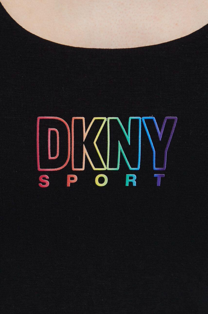 DKNY Top črna barva - Pepit.si