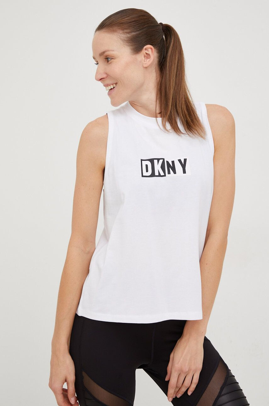 DKNY Top ženski bela barva - Pepit.si