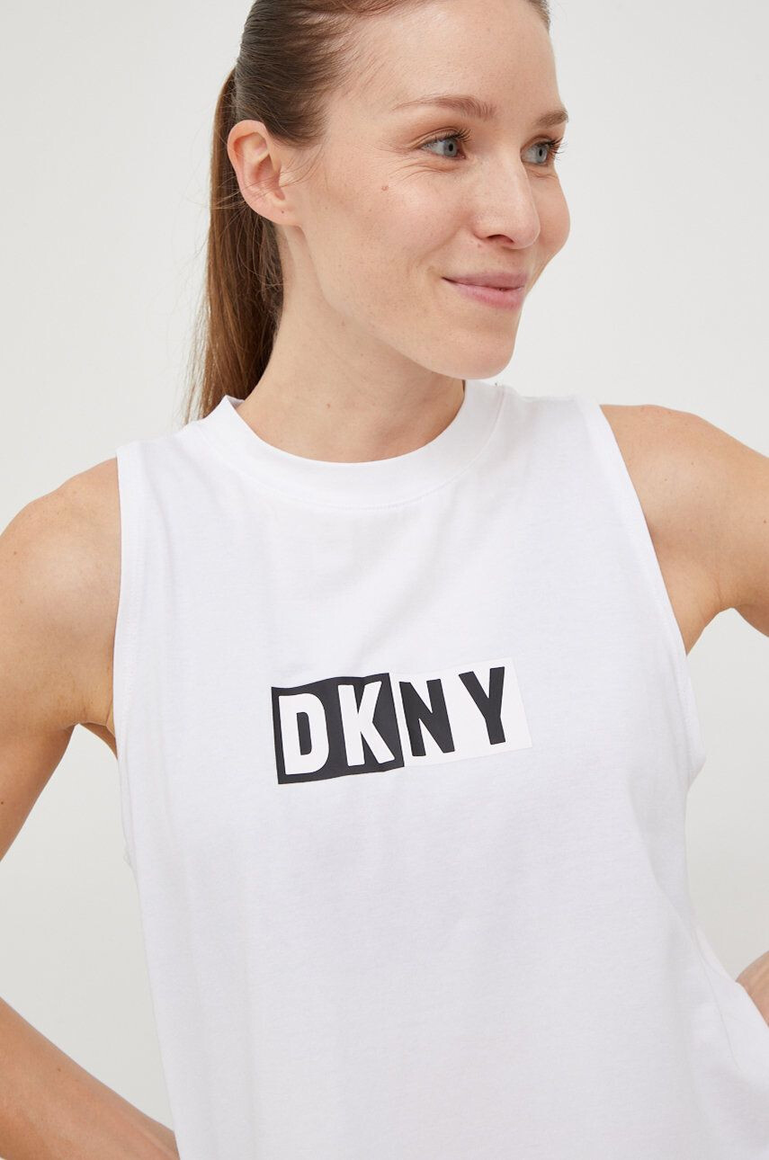 DKNY Top ženski bela barva - Pepit.si