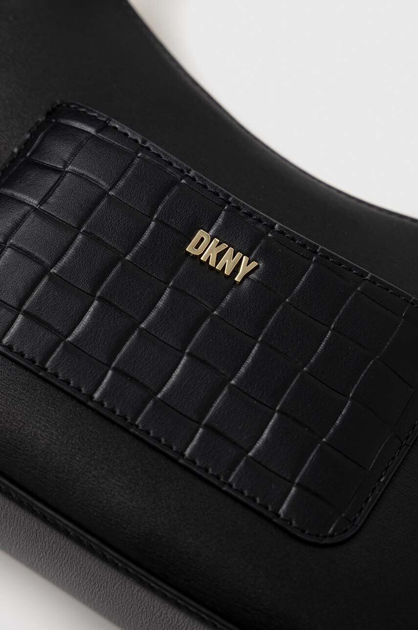 DKNY Usnjena torbica bordo barva - Pepit.si