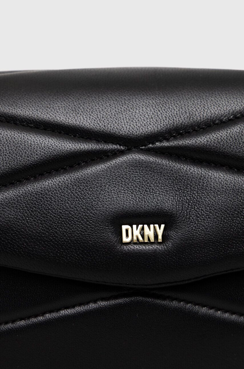 DKNY Usnjena torbica bordo barva - Pepit.si