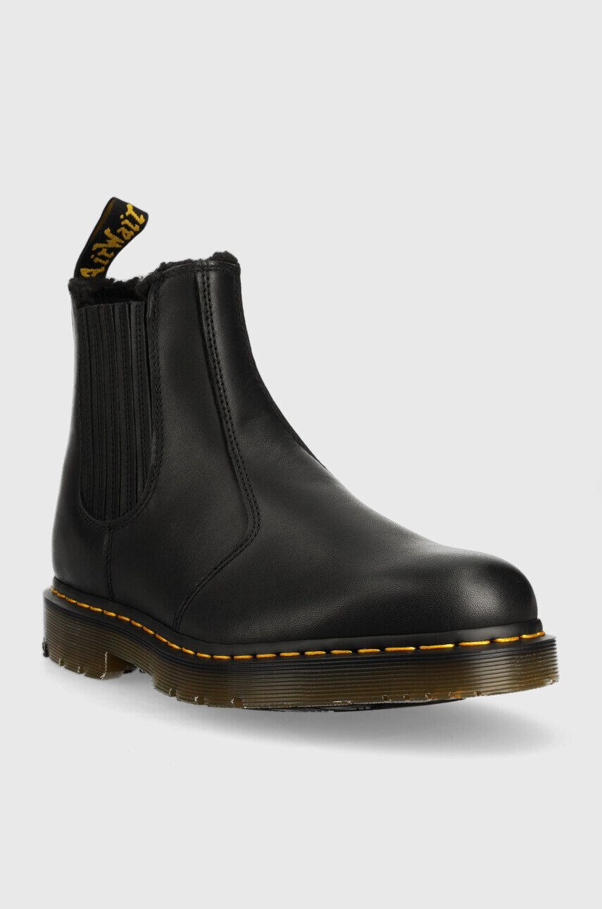 Dr. Martens Usnjeni chelsea 2976 ženski črna barva - Pepit.si