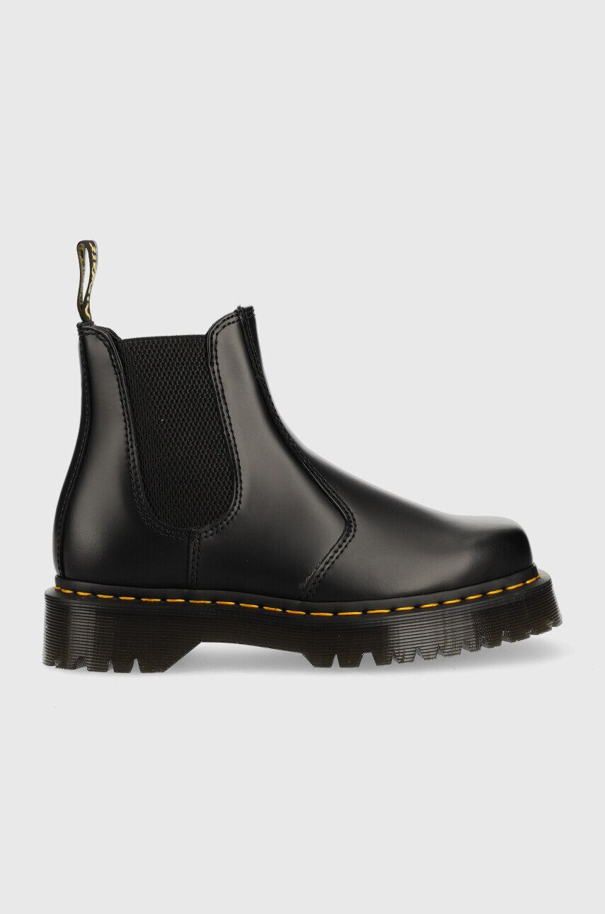 Dr. Martens Usnjeni chelsea 2976 Bex Squared ženski črna barva - Pepit.si