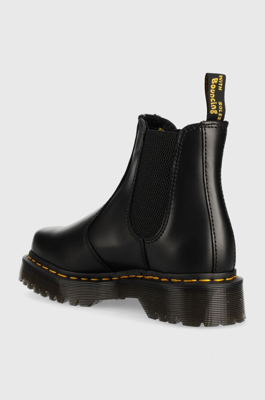 Dr. Martens Usnjeni chelsea 2976 Bex Squared ženski črna barva - Pepit.si