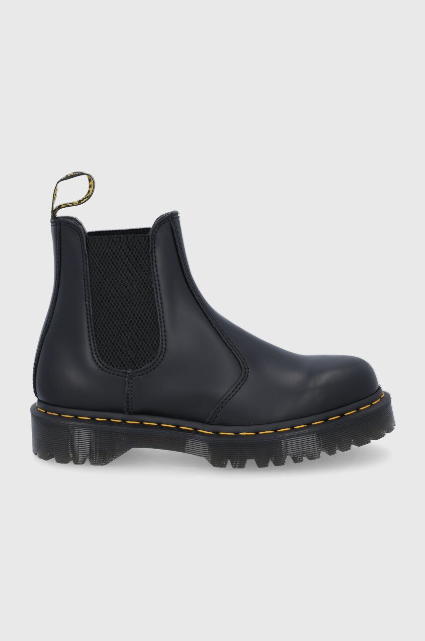 Dr. Martens Usnjeni chelsea 2976 Bex ženski črna barva - Pepit.si