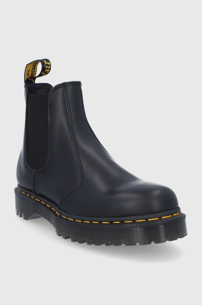 Dr. Martens Usnjeni chelsea 2976 Bex ženski črna barva - Pepit.si