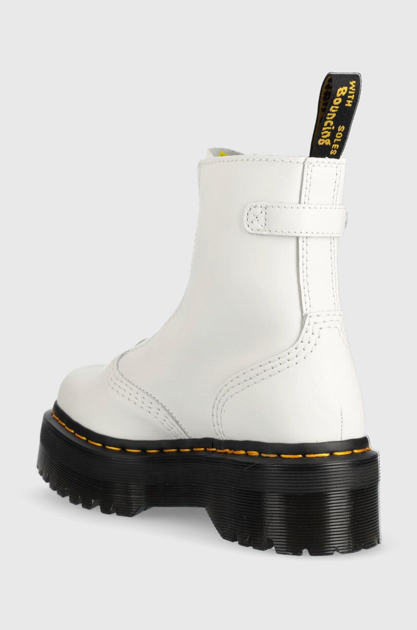 Dr. Martens Usnjeni gležnarji Jetta ženski bela barva - Pepit.si