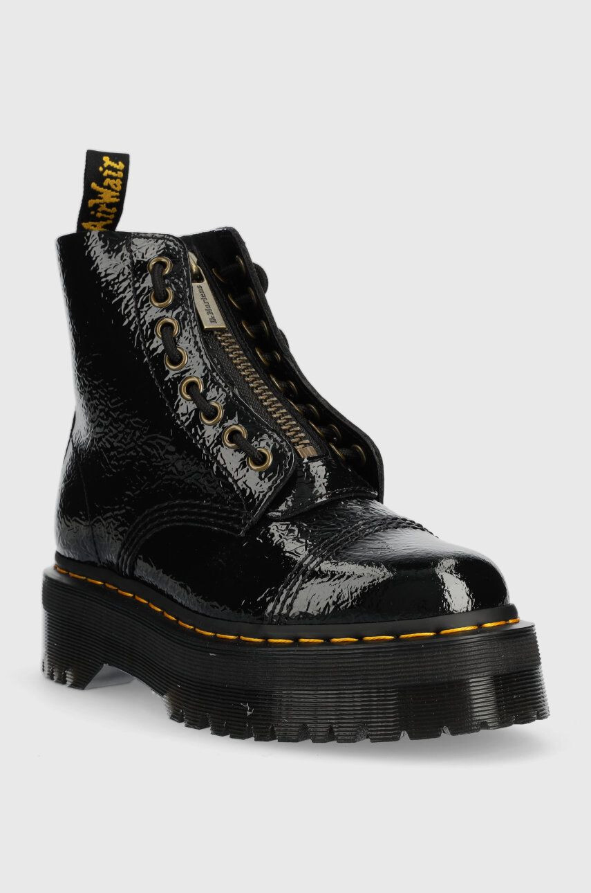 Dr. Martens Usnjeni gležnarji Sinclair ženski črna barva - Pepit.si