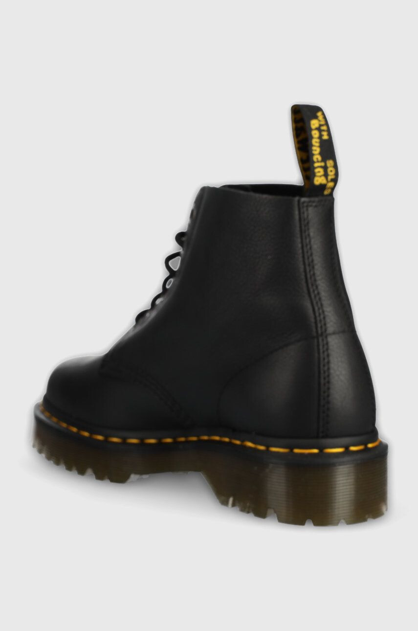 Dr. Martens Usnjeni nizki škornji 101 Ub Bex ženski črna barva - Pepit.si