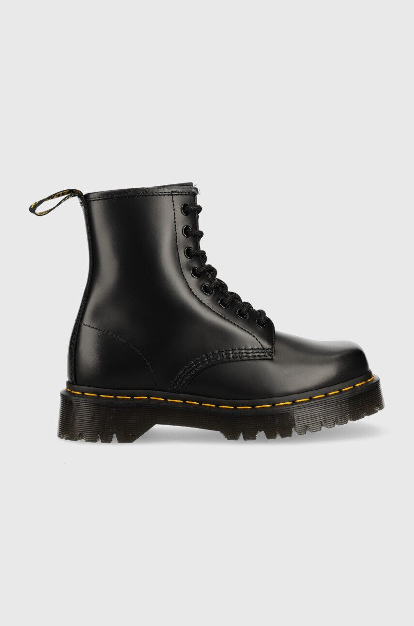 Dr. Martens Usnjeni nizki škornji 1460 Bex Squared ženski črna barva - Pepit.si