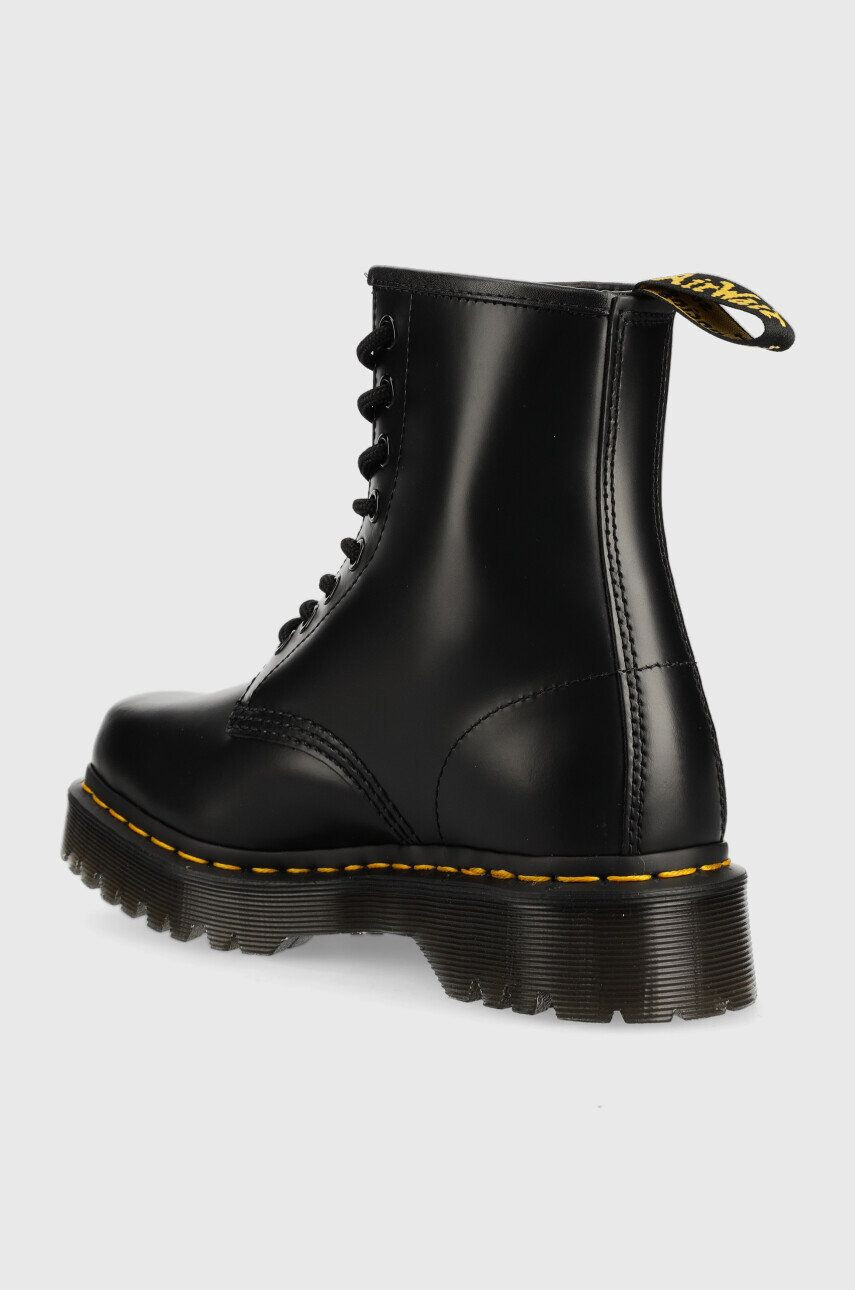 Dr. Martens Usnjeni nizki škornji 1460 Bex Squared ženski črna barva - Pepit.si