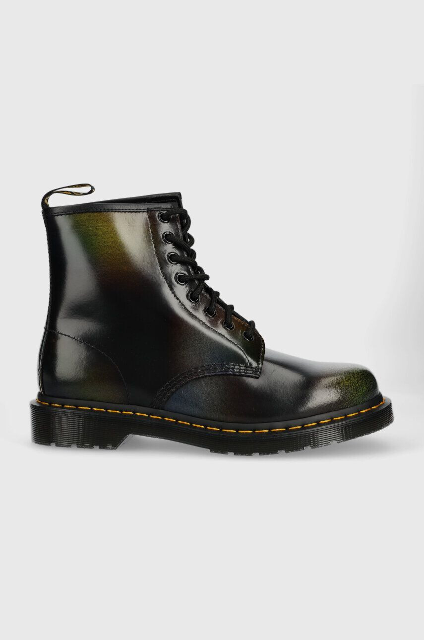 Dr. Martens Usnjeni nizki škornji 1460 For Pride ženski črna barva DM30634038 - Pepit.si