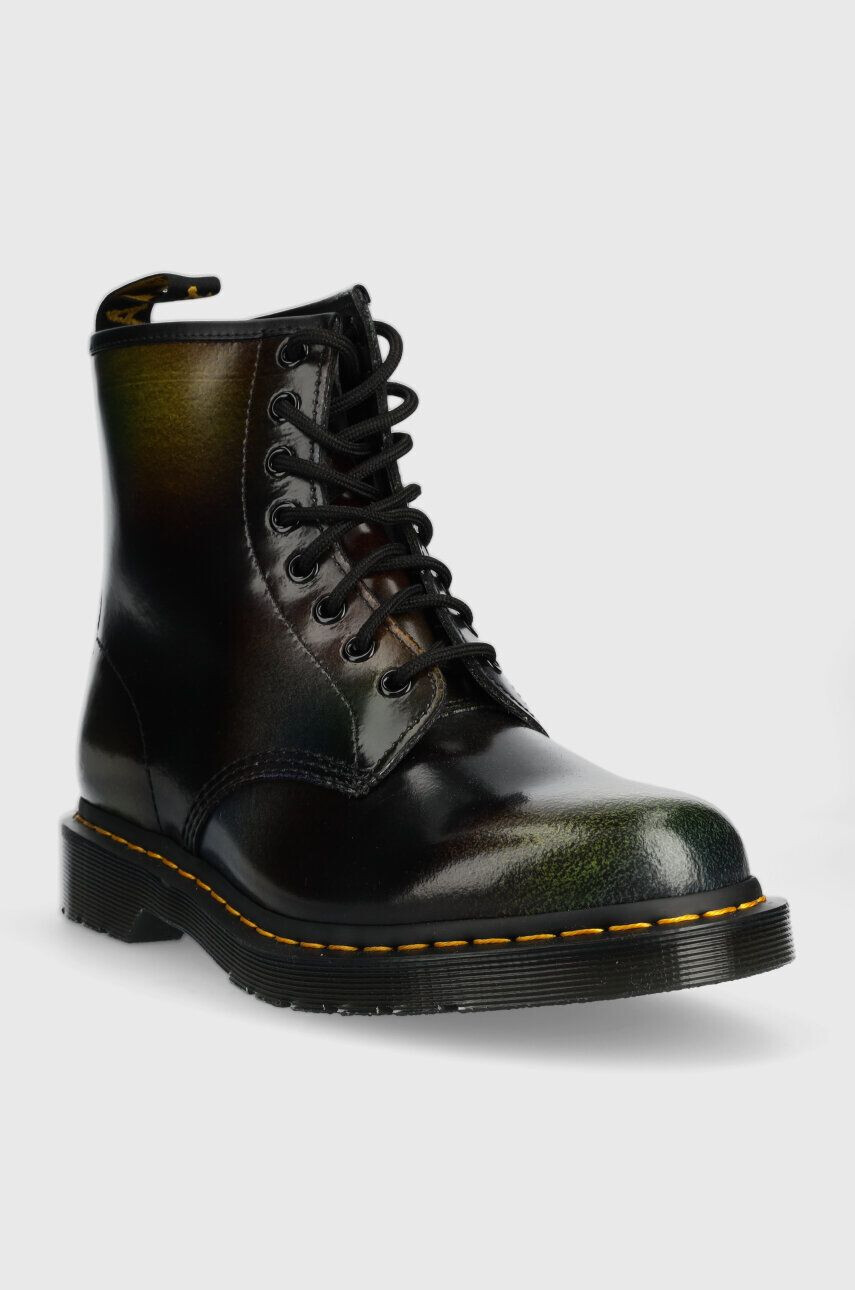 Dr. Martens Usnjeni nizki škornji 1460 For Pride ženski črna barva DM30634038 - Pepit.si