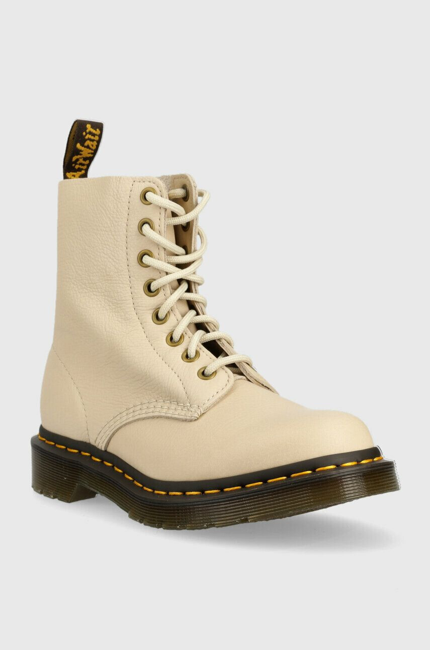 Dr. Martens Usnjeni nizki škornji 1460 Pascal ženski bež barva DM26802292 - Pepit.si